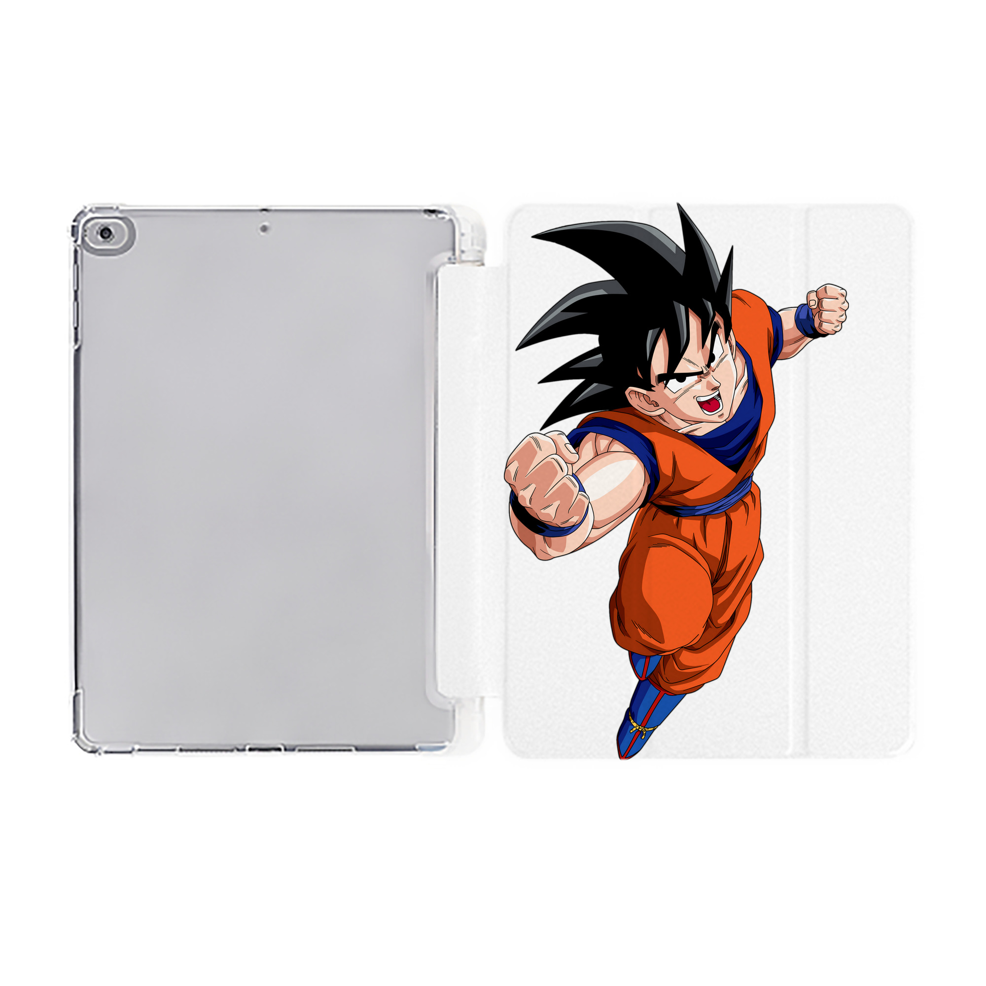 （画像用） ドラゴンボール 孫悟空（そん ごくう）Son Goku カカロット DRAGON BALL Kakarotto IPad ケース ペン収納付き 三つ折りスタンド PUレザー×シリコン 対応機種9.5/10.5/10.9インチ